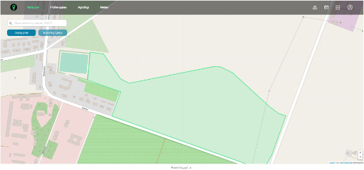Grafika przedstawia okno wyboru swojego pola w Wirtualnym gospodarstwie