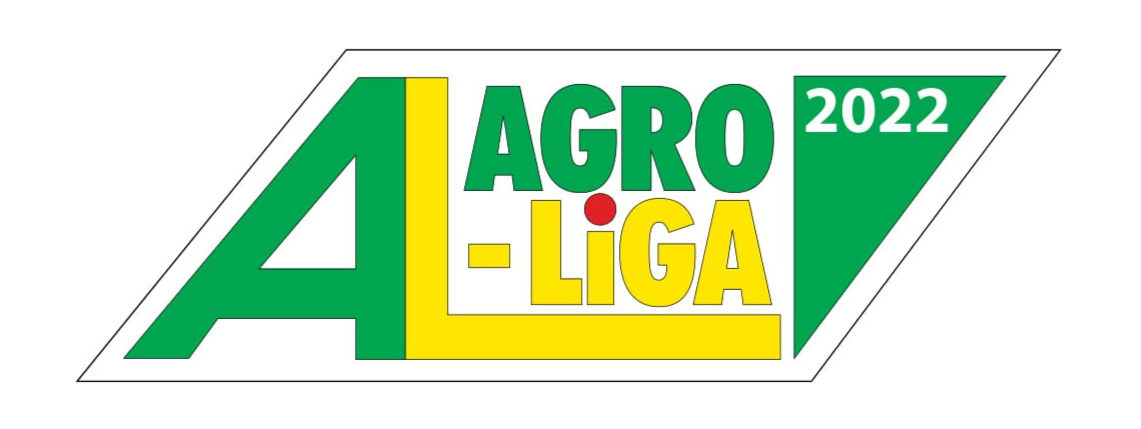 Żółto-zielony logotyp konkursu AgroLiga 2022.