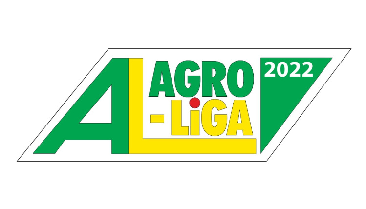 Żółto-zielony logotyp konkursu AgroLiga 2022.