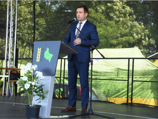 Dyrektor Wielkopolskiego Ośrodka Doradztwa Rolniczego w Poznaniu Jacek Sommerfeld otworzył targi w Kościelcu Zdjęcie do artykułu - WODR