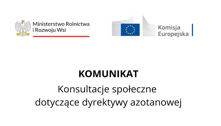 Komunikat MRiRW tablica informacyjna do artykułu z logo
