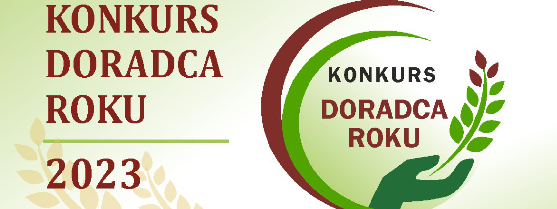 Ogólnopolski konkurs "Doradca Roku" Grafika informacyjna o Konkursie Doradca Roku.