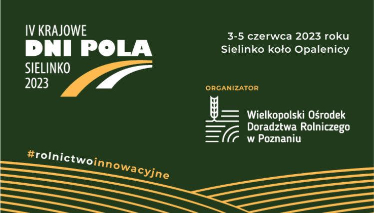 Grafika ilustracyjna promująca Krajowe Dni Pola Sielinko 2023 