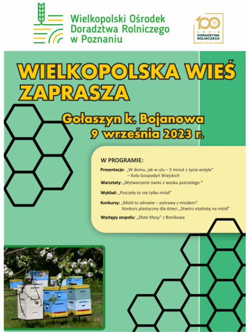 Plakat informujący o wydarzeniu w Gołaszynie.