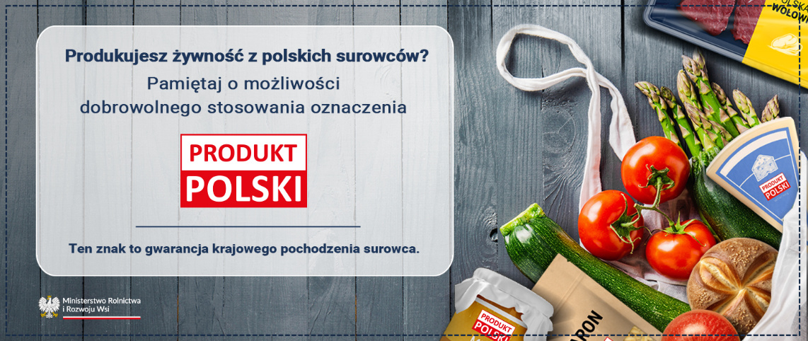 Baner z napisem „Produkt Polski”