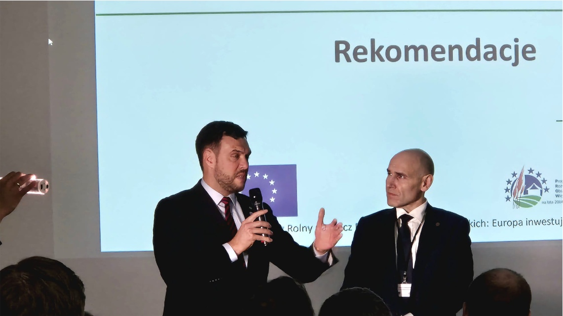 Na zdjęciu, od lewej: Adam Nowak, podsekretarz stanu w MRiRW oraz Marcin Gołębiewski, profesor SGGW w Warszawie