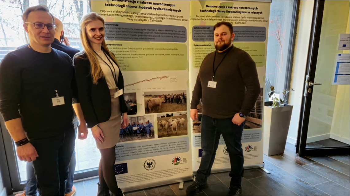 Pracownicy WODR w Poznaniu uczestniczący w konferencji, od lewej: Marcin Morawiec, główny specjalista ds. produkcji zwierzęcej; Wioleta Barczak, główny specjalista ds. produkcji zwierzęcej; Michał Głombicki, starszy specjalista ds. produkcji roślinnej