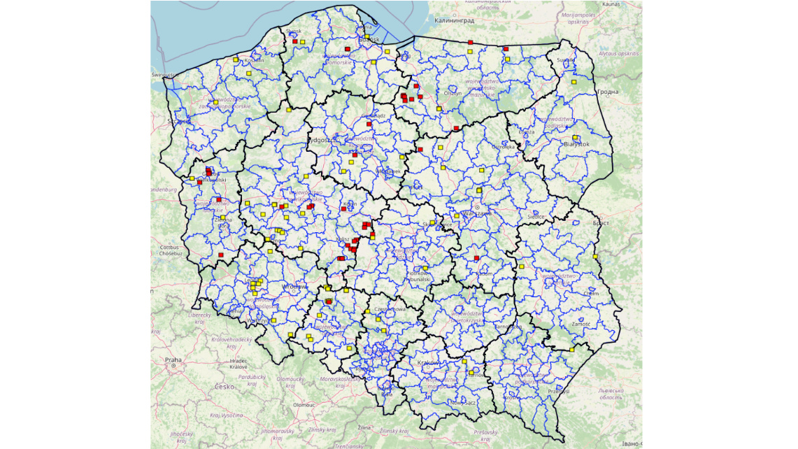 Ogniska HPAI w 2025 roku. Źródło: GLW